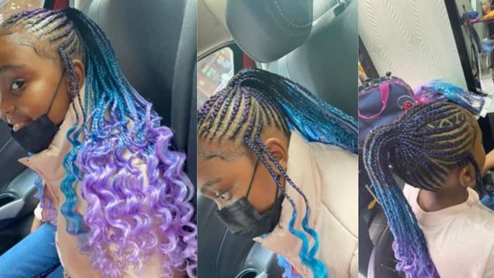 Long straight deals up braids