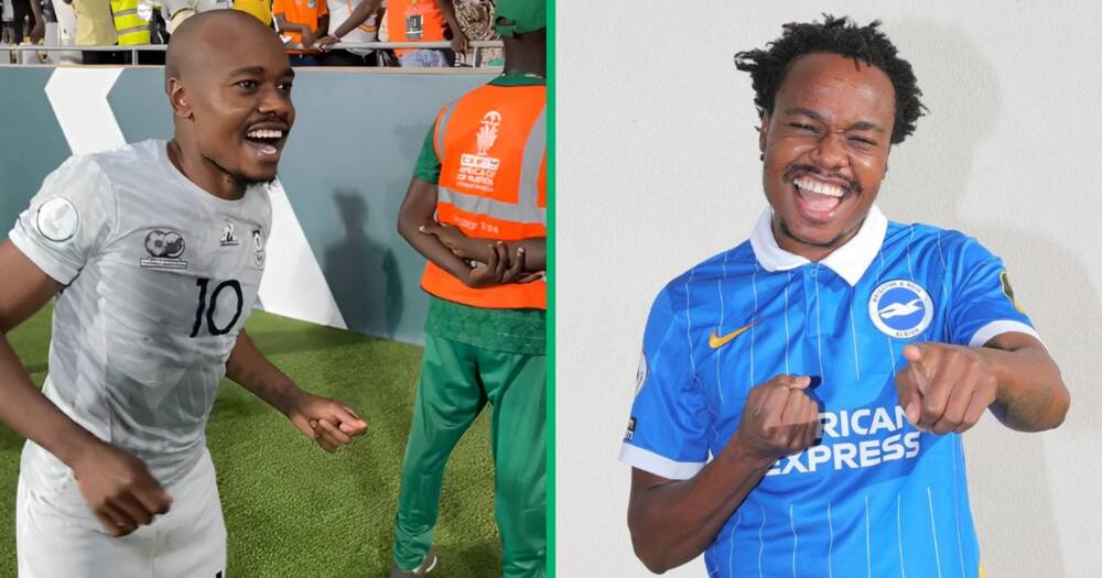 Percy Tau showed off dance moves in a TikTok video after AFCON victory against Cape Verde.