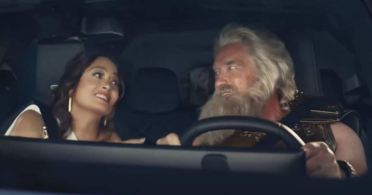 Arnold Schwarzenegger & Salma Hayek Play Retired Greek Gods In BMW