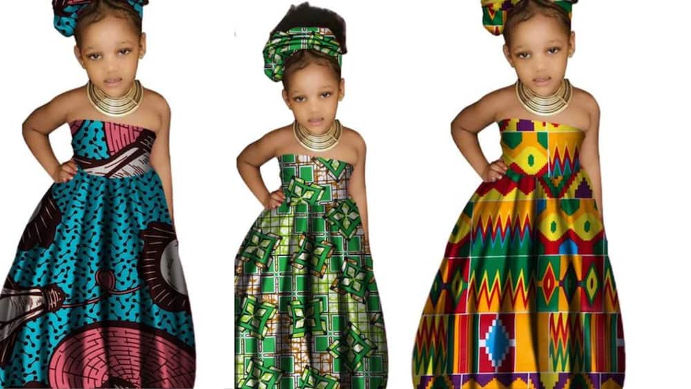 Toun Ankara Dress, African Baby Girl Dress,  African kids clothes, African  fashion, African dresses for kids