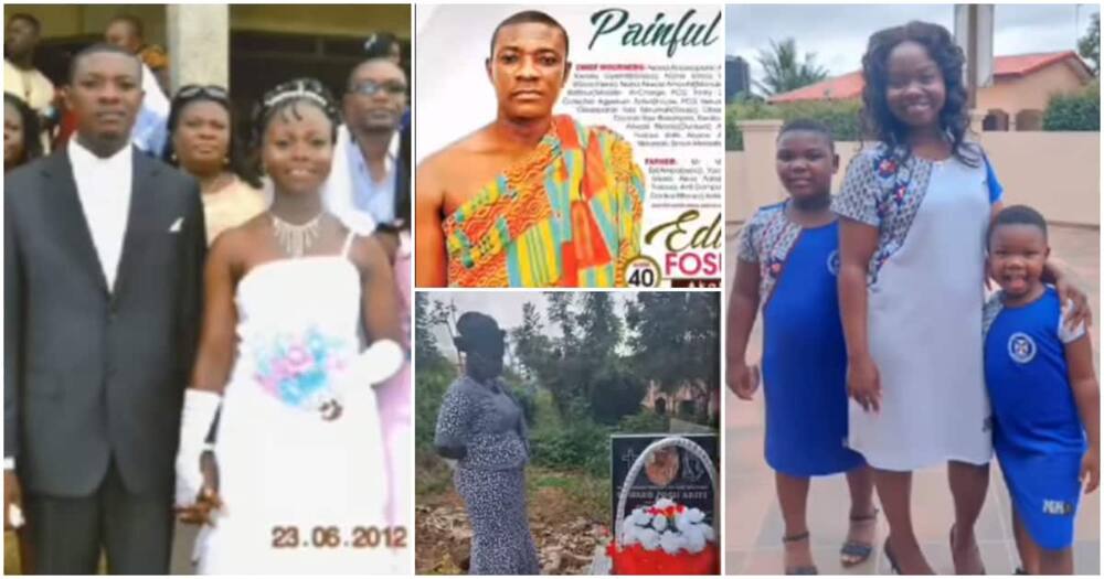 Woman marks 10th wedding anniversary with late husband.