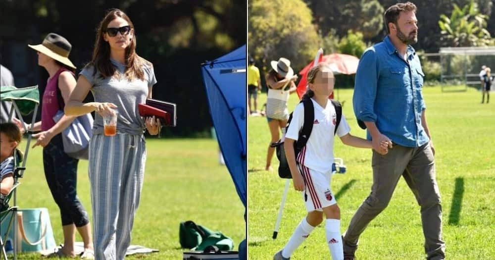 Jennifer Garner and Ben Affleck were spotted at their daughter, Seraphina's soccer game. PHOTO: Screenshot