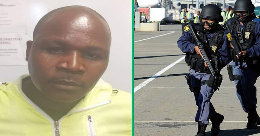Security guard in the run arrested in Soweto.