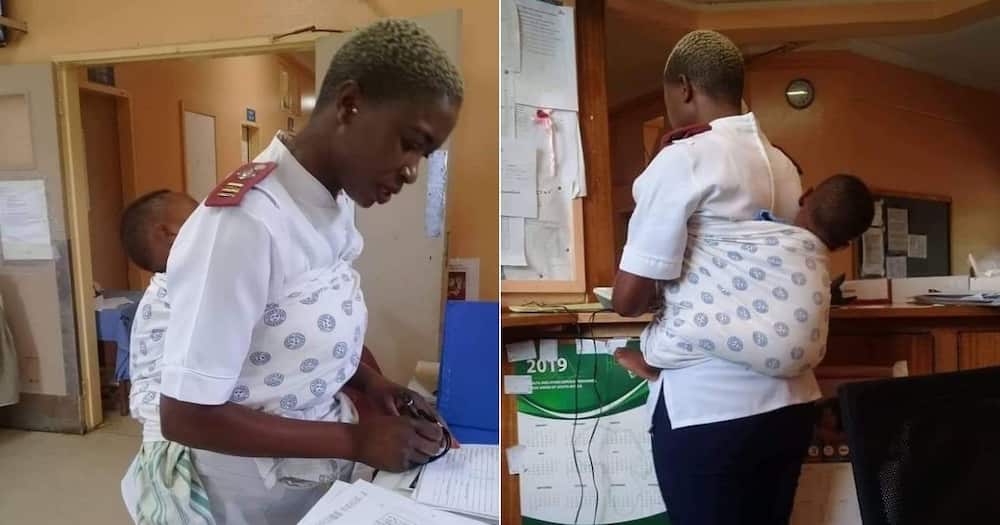 Mzansi Salutes Nurse, South Africa, Baby on Her Back