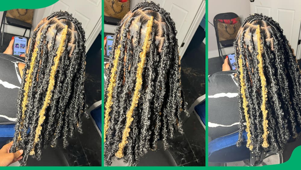 Mid-length butterfly locs