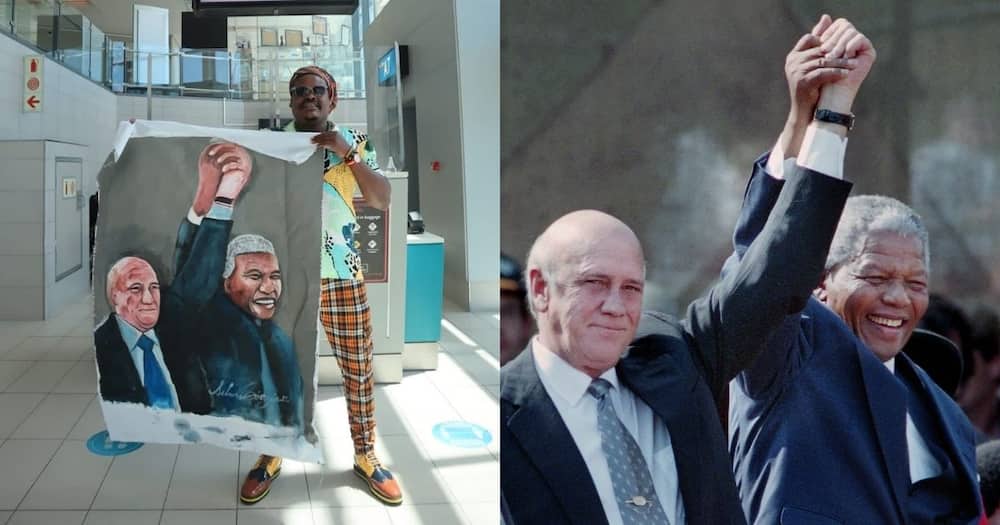 Rasta, FW de Klerk, Nelson Mandela, painting, funny, Mzansi reacts