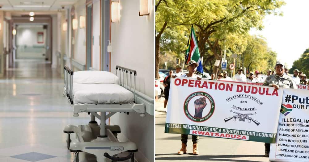 Operation Dudula protestors stop migrants from entering hospital