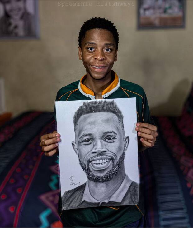 Talented Johannesburg﻿ Artist Goes Viral With Drawing of Siya Kolisi ...