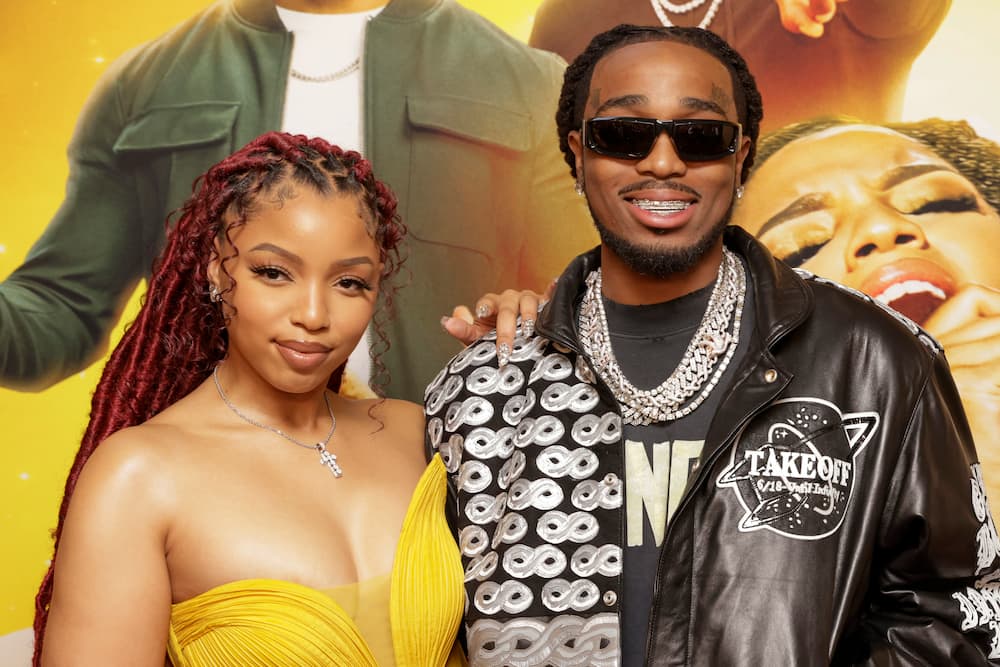 Chloe Bailey and rapper Quavo at Praise This premiere