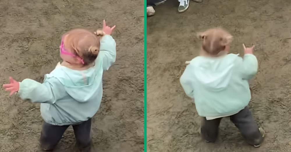 A TikTok video shows a little girl unveiling her impressive dance moves.