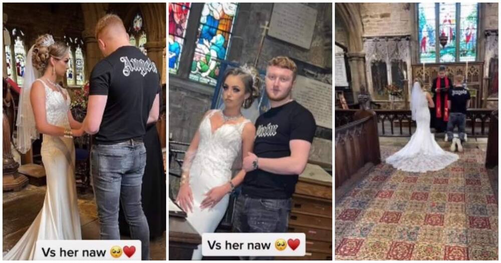 Social media slams groom for rocking washed jeans and t-shirt to his white wedding, photos emerge