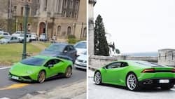 A R4.5 million bright green Lamborghini Huracan spotted at Cape Town varsity campus