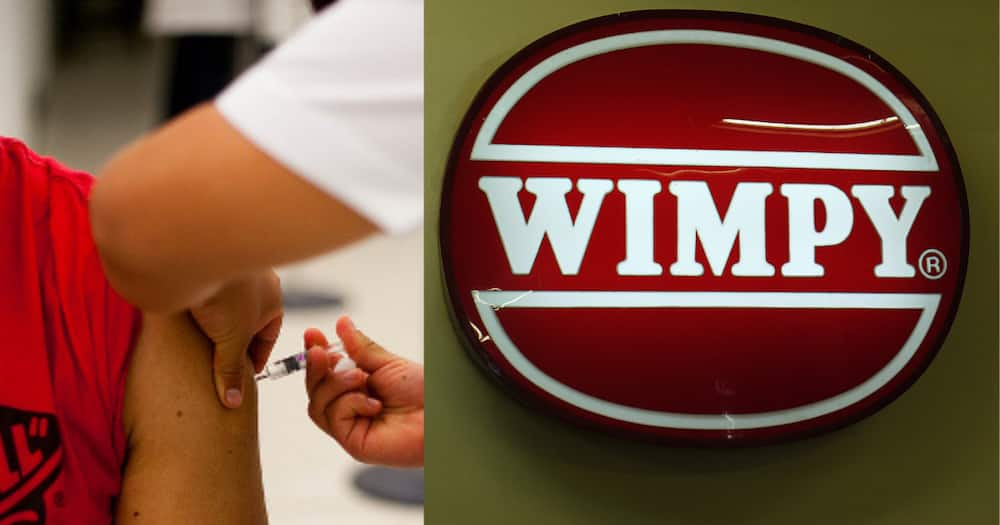 Wimpy, free coffee, proof of vaccination