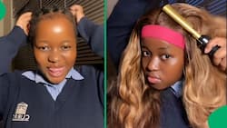 Curro pupil installs frontal wig before leaving for school, SA questions hairstyle appropriateness