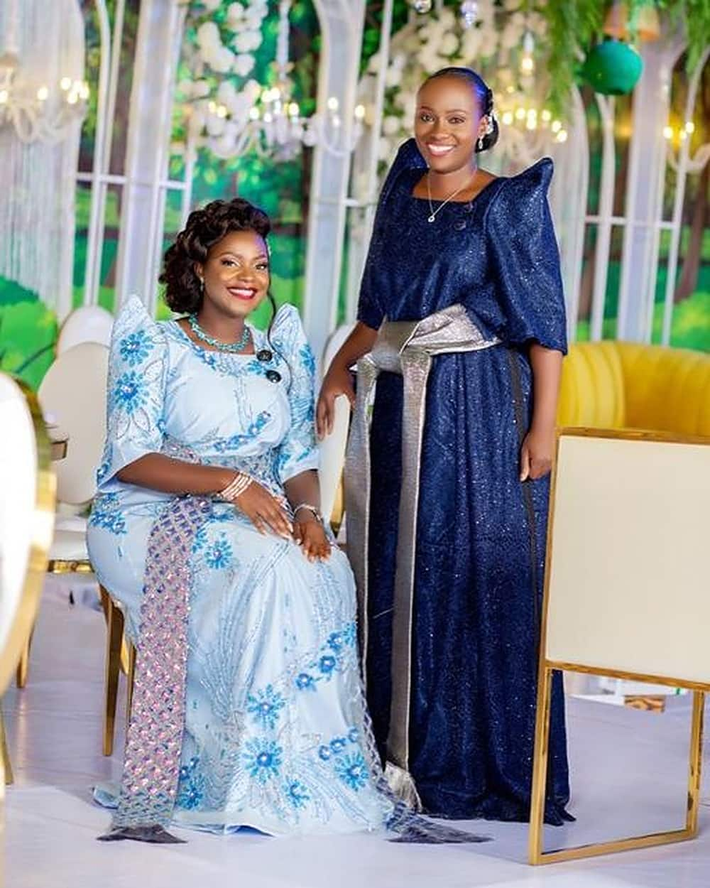 Blue traditional outlet wedding attire