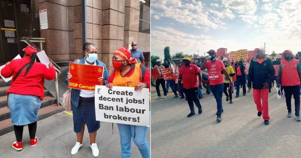 Cosatu has threatened to embark on a nationwide strike next month as they demand big salary increases. Image: Twitter