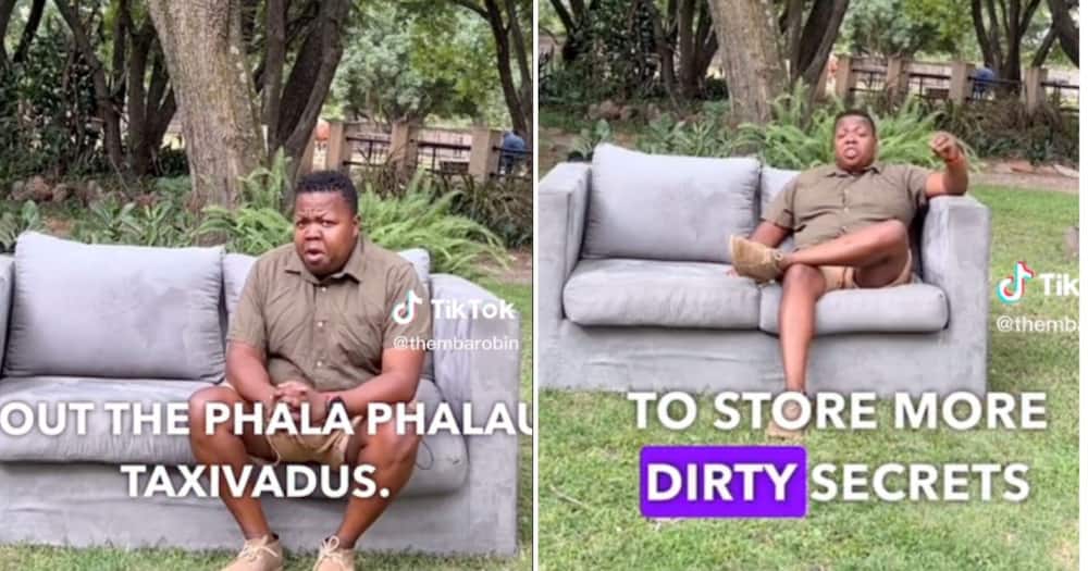 South African actor Themba Robin viral TikTok post pokes fun at Phala Phala farm scandal