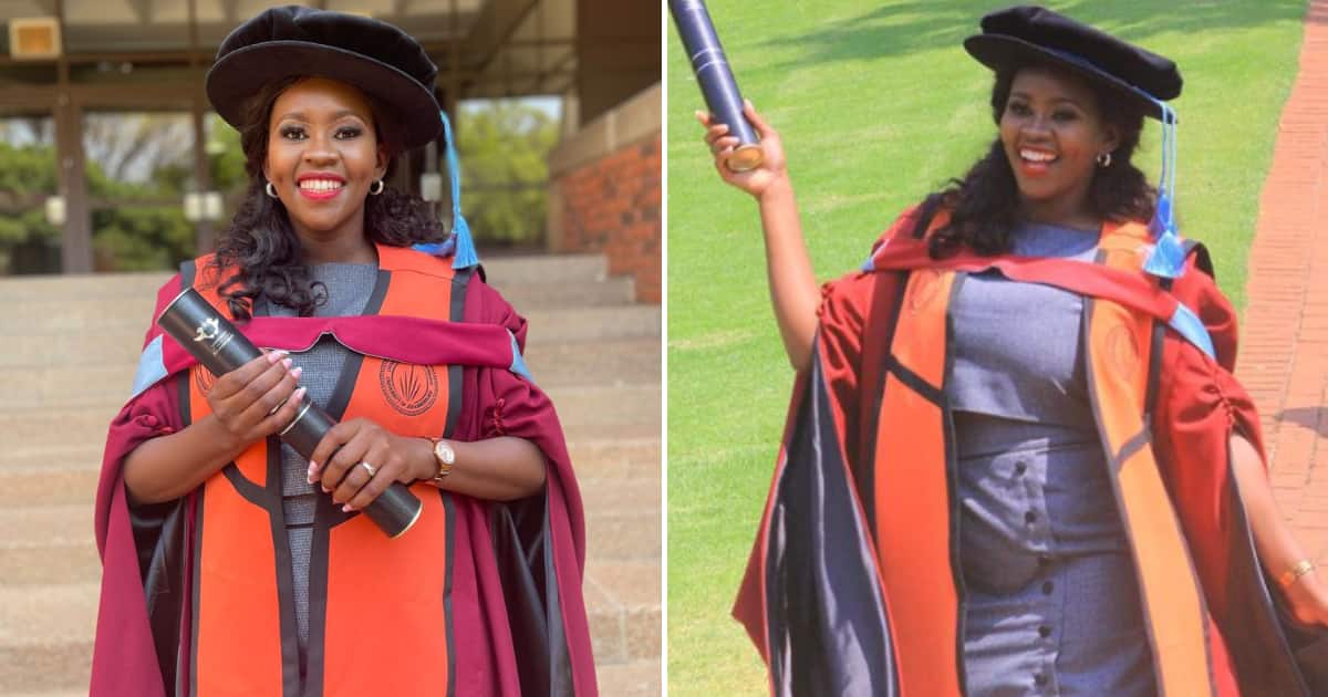 Beautiful Gauteng Woman Smiles Brightly After Obtaining PhD From the University of Johannesburg, Peeps Applaud