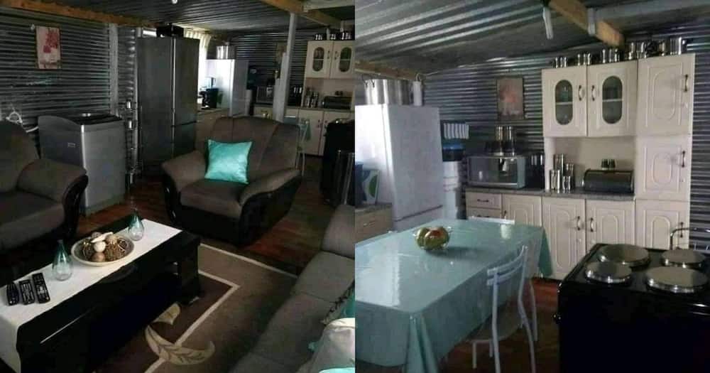 Beautiful shack, stunning, interior design, kitchen, dining room, lounge, Mzansi reacts