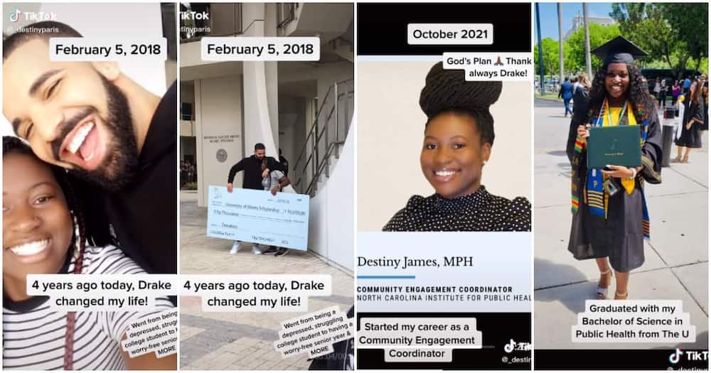 Drake scholarship to Destiny Paris James