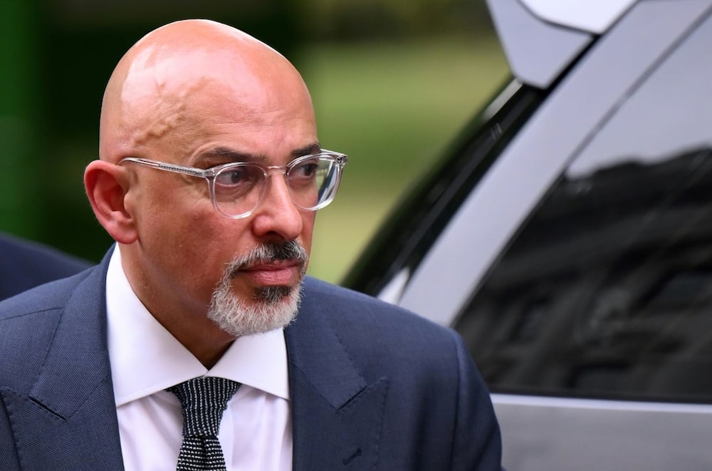 Britain's newly appointed Chancellor of the Exchequer Nadhim Zahawi arrives at the Treasury in central London to start his new job on Wednesday