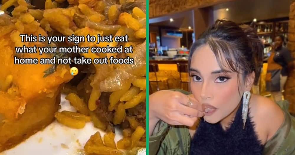 A Durban TikTok user found a worm in a meal she ordered from one of the city's takeouts.