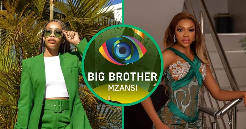 'Big Brother Mzansi' Season 3 Mpho Wabadimo winner with 'Big Brother Titans' Season 1 winner Khosi Twala.