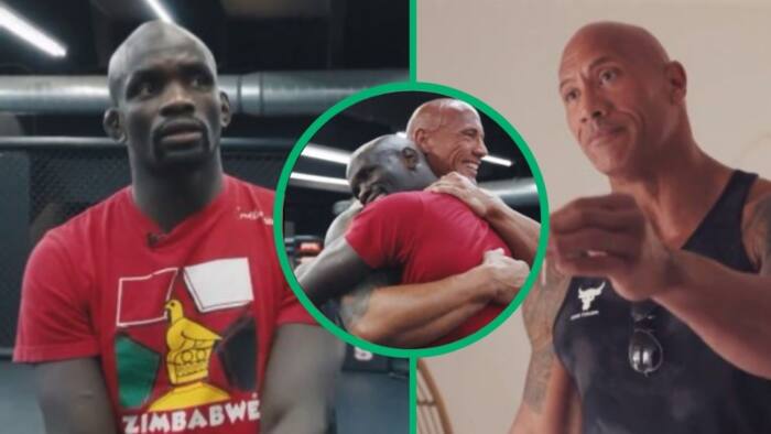 The Rock gifts homeless Zimbabwean wrestler Themba Gorimbo in emotional surprise video