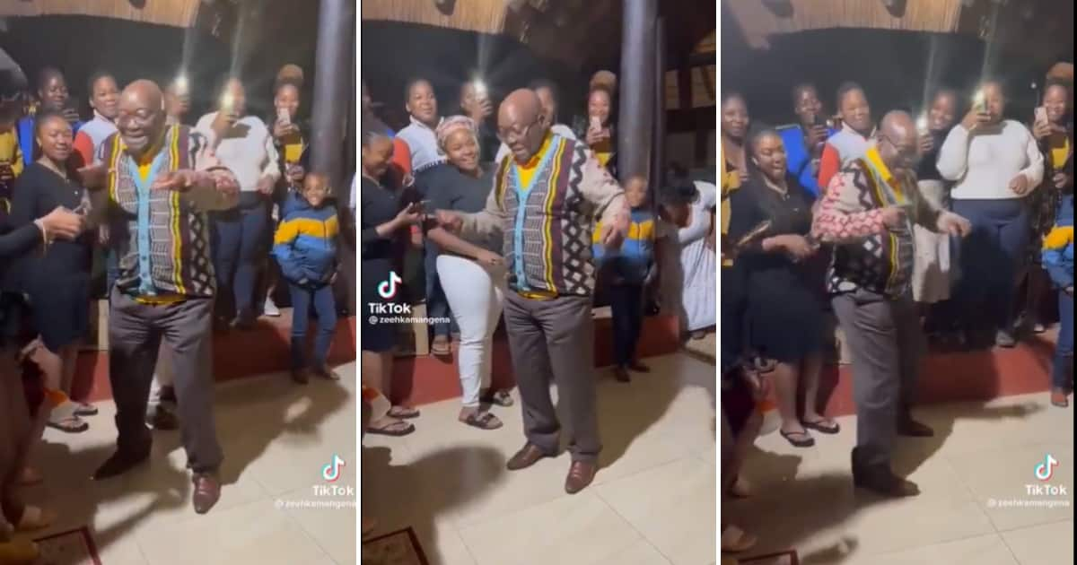 Video Of Jacob Zuma Busting Some Vibey Moves On Tiktok Divides The 