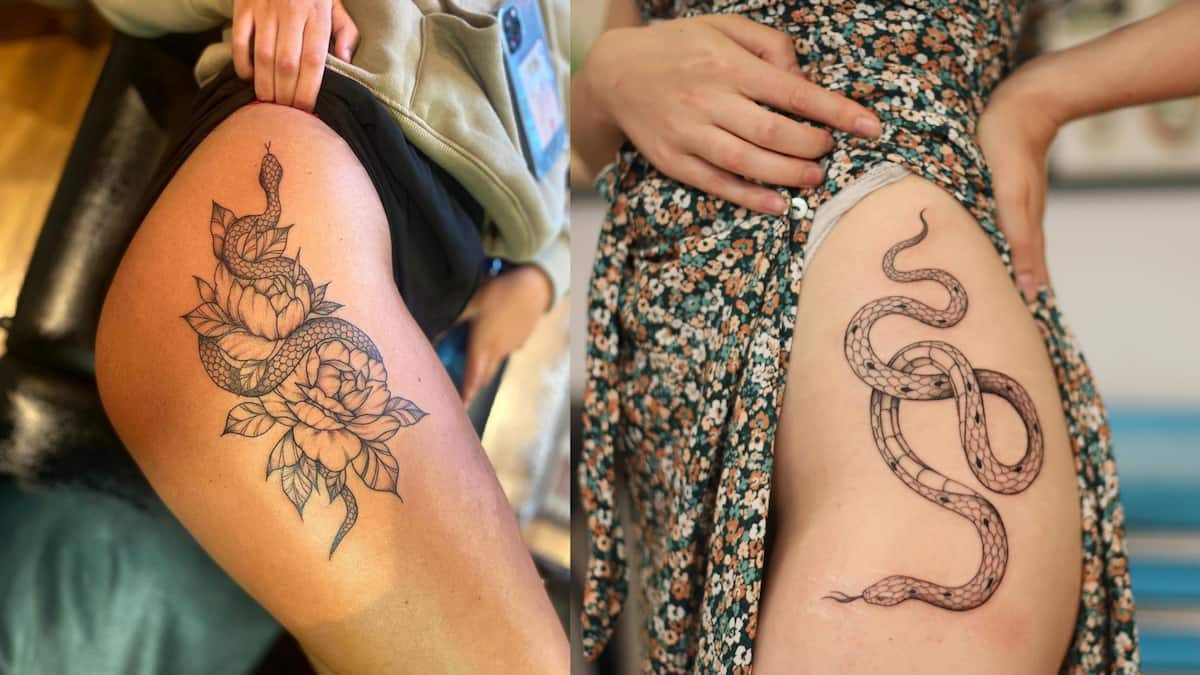 Get This Beautiful and Sensual Flower and Mandala Tattoo Design. - Etsy |  Leg tattoos women, Thigh tattoos women, Hip thigh tattoos