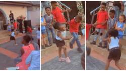 Little girl bends neck as she shows off killer legwork in front of people, leaves guests screaming in video