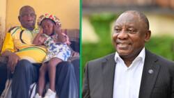Little girl captured sitting comfortably on President Cyril Ramaphosa's lap in funny TikTok video
