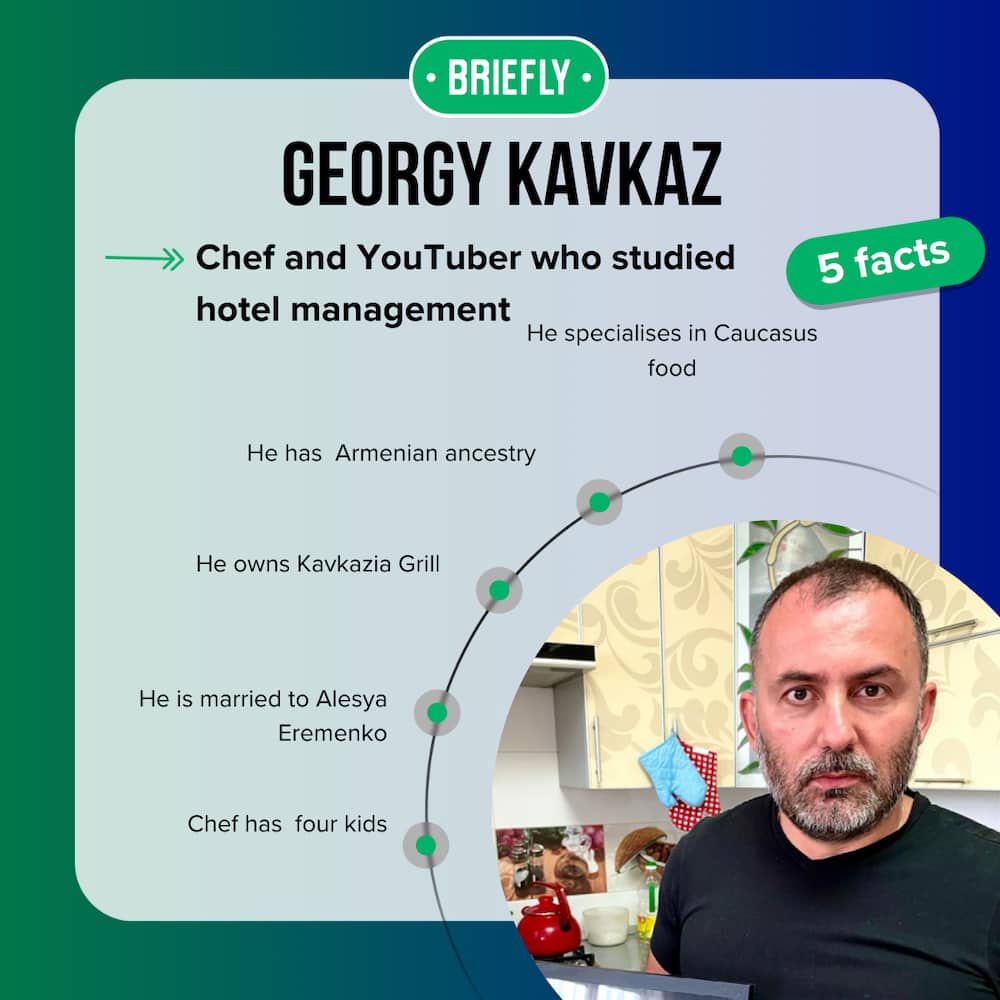 Georgy Kavkaz is in the kitchen