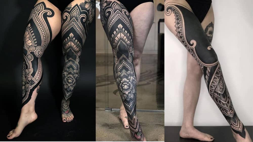 phoenix tattoo leg sleeve