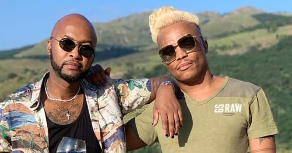 Somizi poses with Vusi Nova, fans notice that they are wearing similar rings