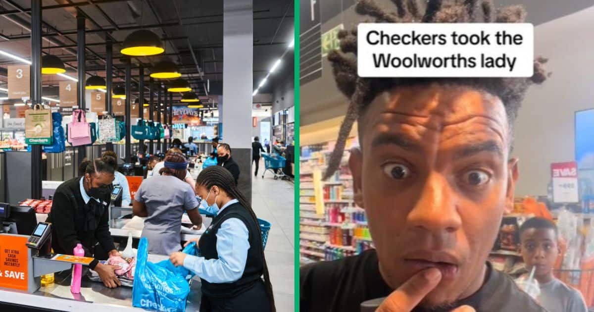 Man Thinks Checkers Upgraded to Woolworths Lady's Voice, SA Amused Over TikTok Video of Big Change