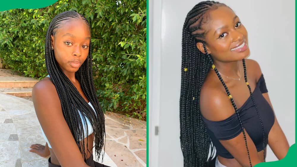 Fulani braids with extensions