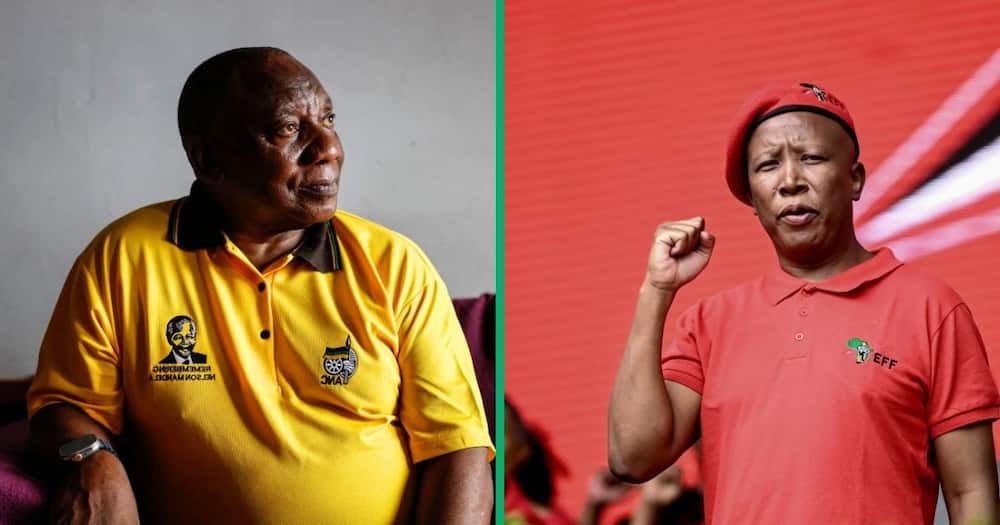 ANC president, Cyril Ramaphosa, and the EFF leader, Julius Malema, were in Moria during Easter