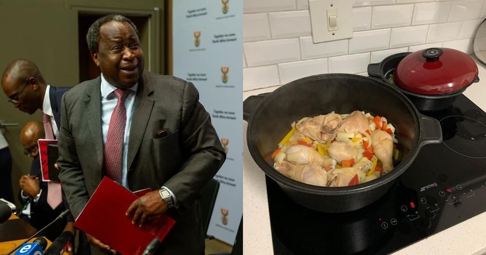 Tito Mboweni, cooking, chicken stew, loadshedding, SA laughing