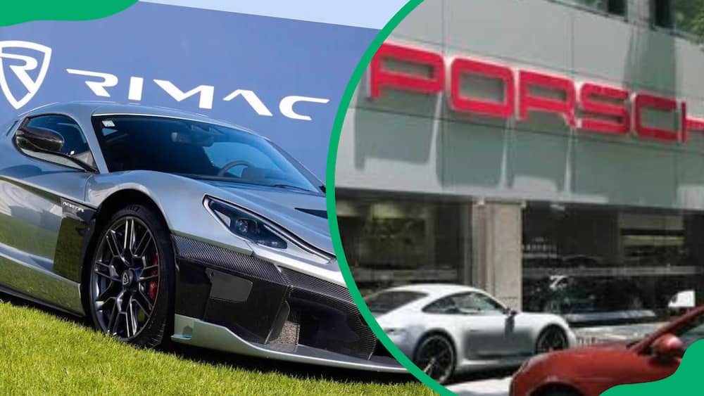 Rimac and Porsche cars