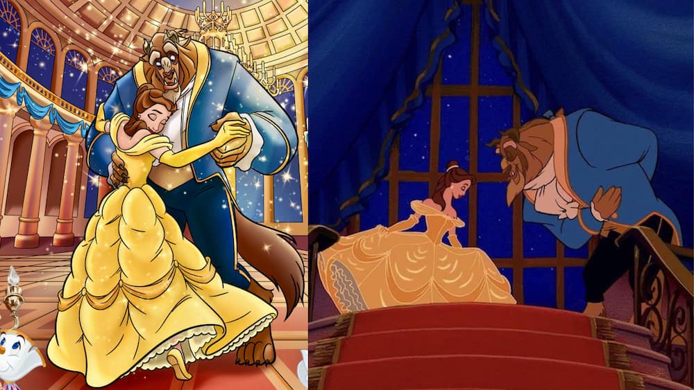The Beast and Belle from Beauty and the Beast