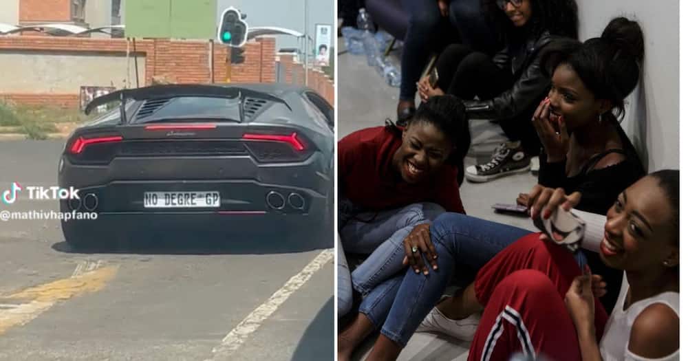 Johannesburg Lamborghini Driver Goes Viral on TikTok With Custom 'No Degre'  License Plate 