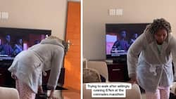 TikTok mom’s agonising Comrades Marathon recovery a hilarious joke for netizens: “I thought its labour pains”