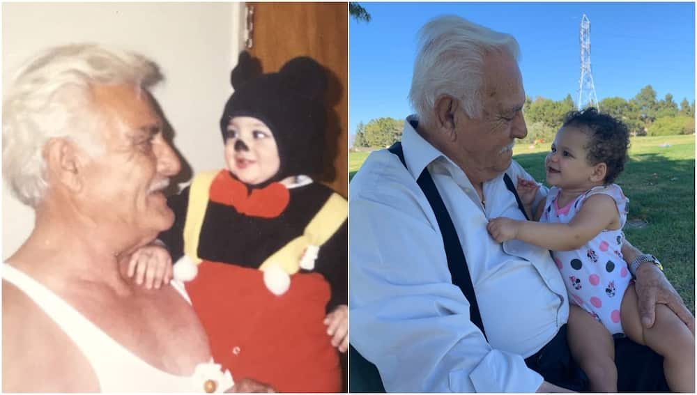 Reactions as woman shares adorable photos great grandpa took with 2 generations, social media sent into frenzy