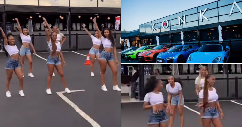 Mzansi, Reacts, Group, of Local Girls, Dancing, Outside, Club Konka, Music