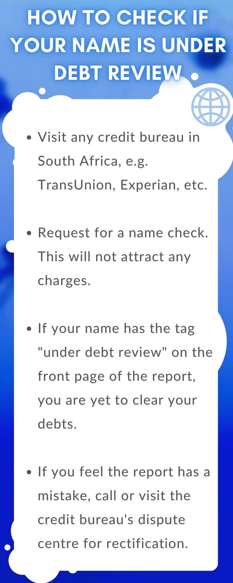 How to check if your name is under debt review