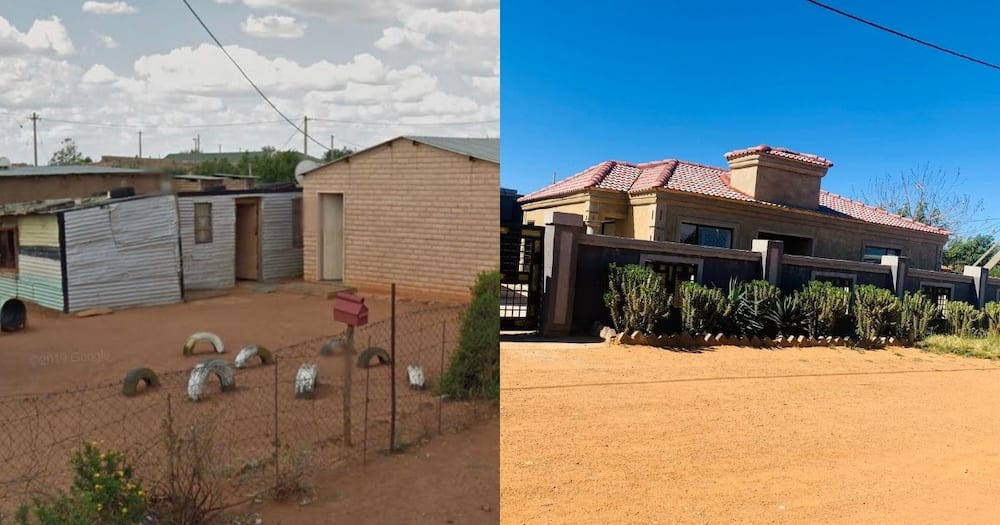 Woman, new house, inspires Mzansi, old house, rebuilt, stunning