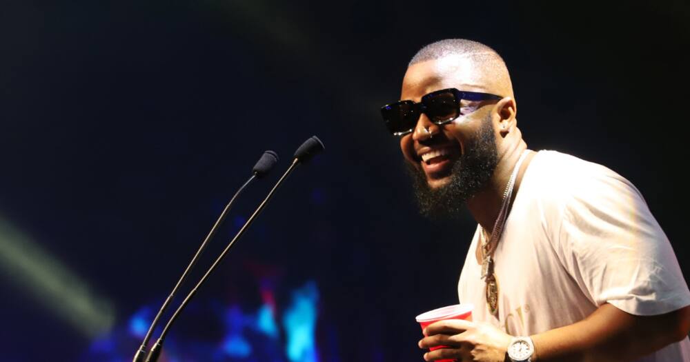 Cassper Nyovest reacts to his 'AMN' album still being number 1