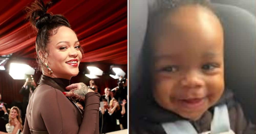 Rihanna showed off her son on Twitter.