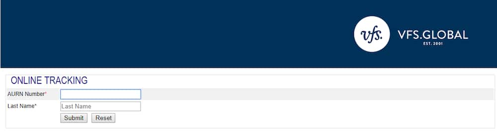 VFS tracking in South Africa